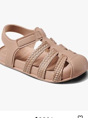 Reef Kids Tan Braided Fisherman Sandals (size 3 US or 19 EU)